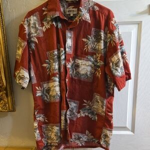 Vintage Campia Moda Mens Short Sleeve Hawaiian Shirt